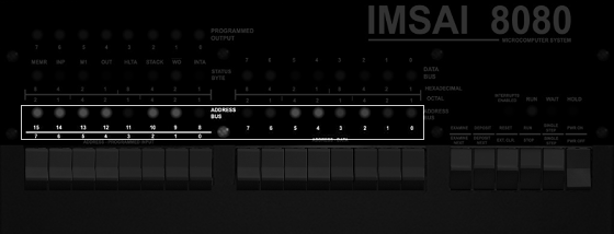 IMSAI address leds